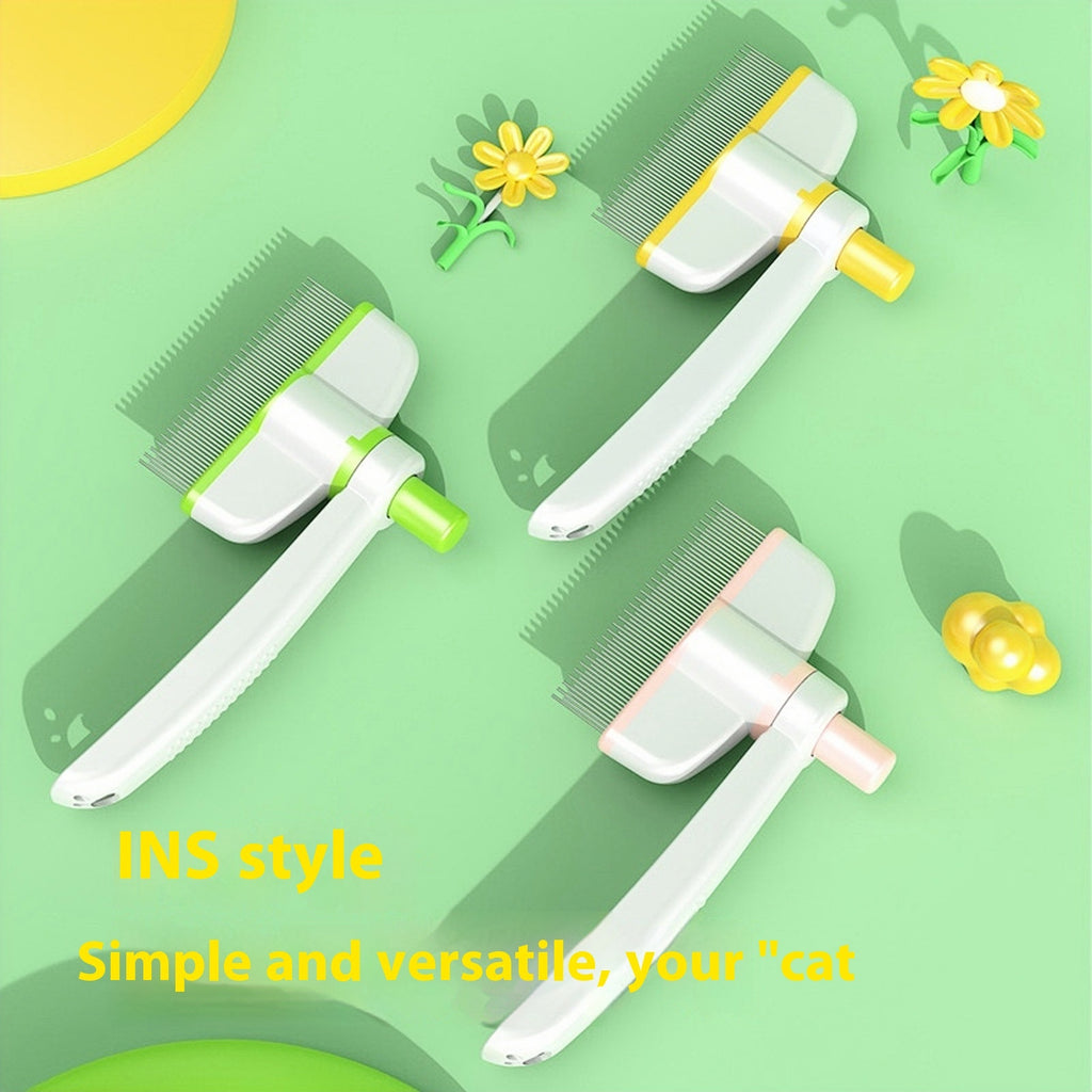 Pet Comb Tie Removal Floating Hair Magic Long Hair Pet Self-Cleaning Row Dog Cat Comb Grooming Supplies Flea Removal Brush Pets Products