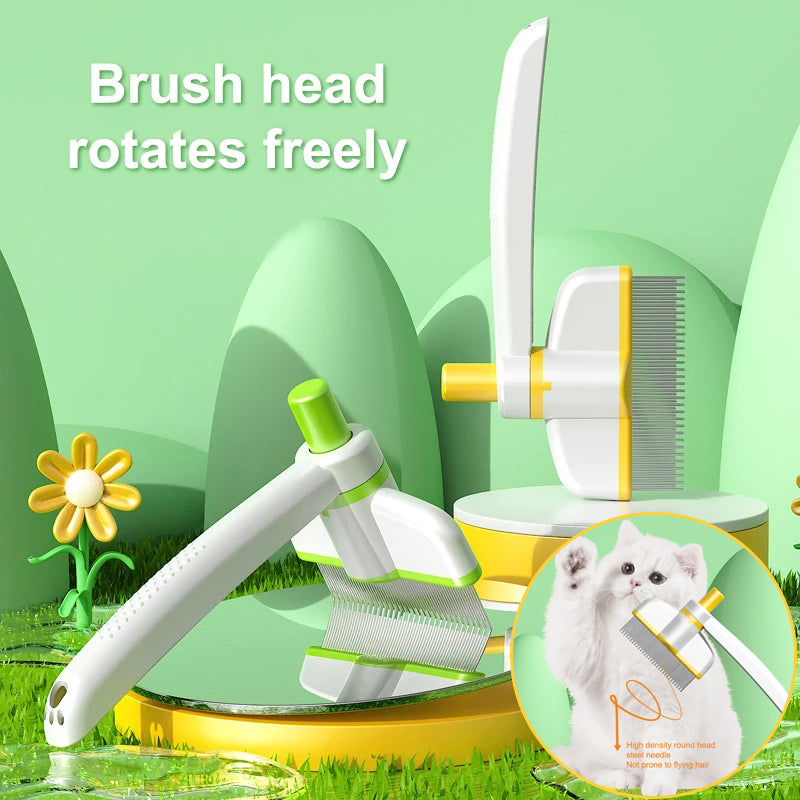 Pet Comb Tie Removal Floating Hair Magic Long Hair Pet Self-Cleaning Row Dog Cat Comb Grooming Supplies Flea Removal Brush Pets Products