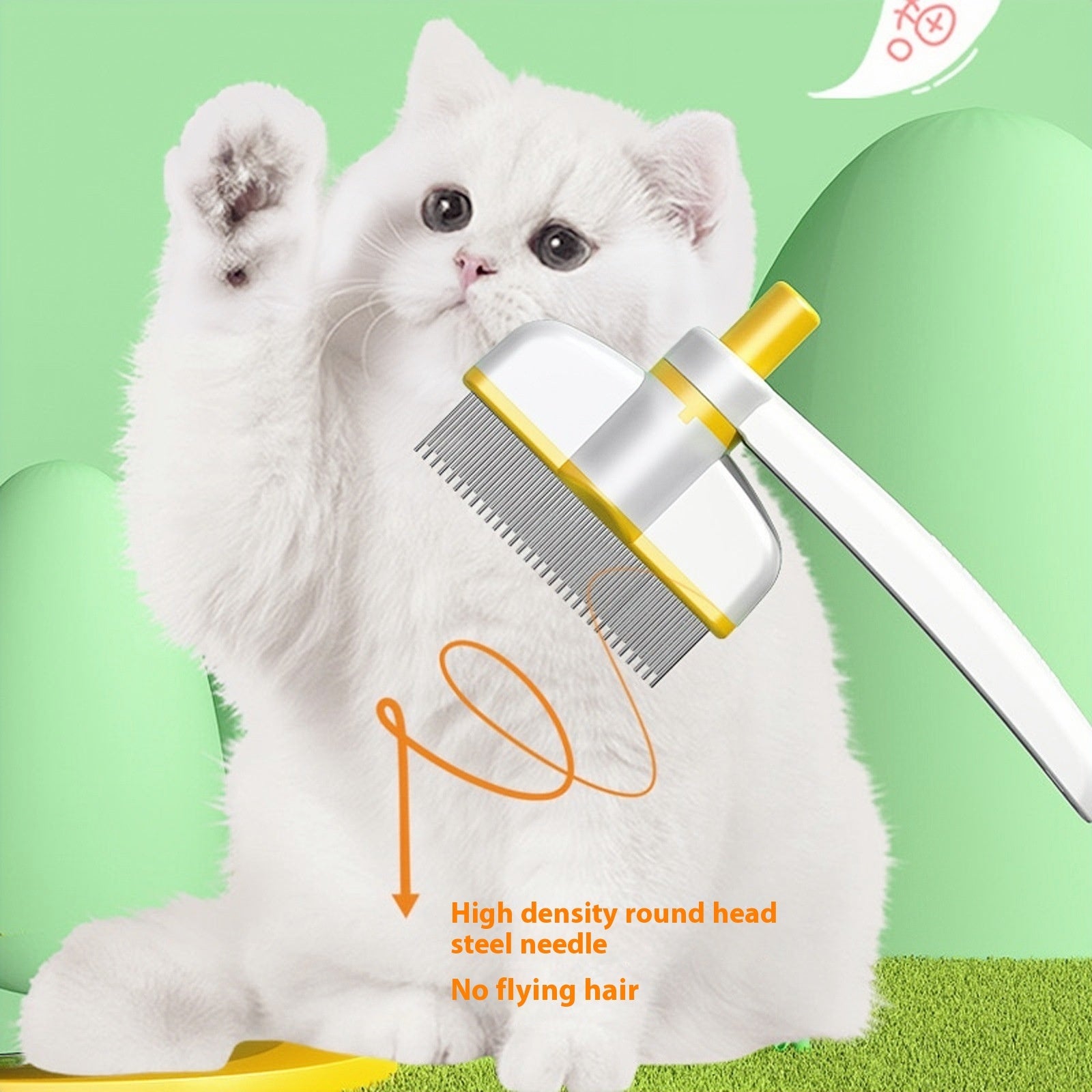 Pet Comb Tie Removal Floating Hair Magic Long Hair Pet Self-Cleaning Row Dog Cat Comb Grooming Supplies Flea Removal Brush Pets Products